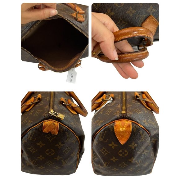 Authentic Louis Vuitton Satchel Bag Speedy 30 Monogram Used...